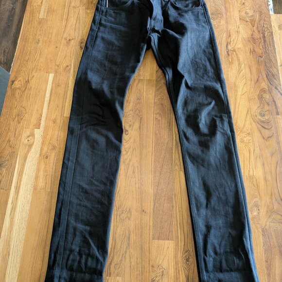 Brave Star slim taper selvedge denim jeans black 29x37